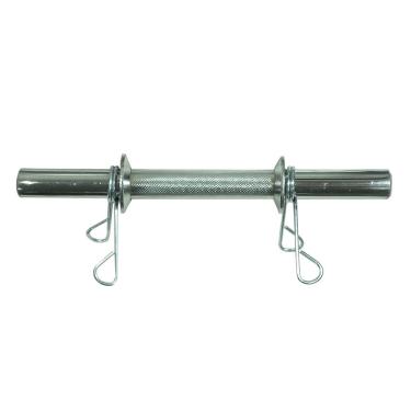 Imagem de Barra Maciça 30 Cm Com Presilhas Cromada Poli Sports