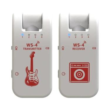 Imagem de Sistema de guitarra sem fio 2.4G  Transmissor e receptor preto para gu