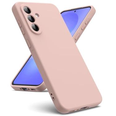 Imagem de Capa de telefone adequada para Samsung Galaxy A36 5G [capa de silicone líquido] [interior de microfibra] capa de borracha silicone gel TPU líquido à prova de choque para Samsung Galaxy A36 5G - Rosa