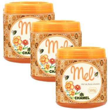 Imagem de Mel Silvestre 100% Puro  3 Potes com 500g - Chamel