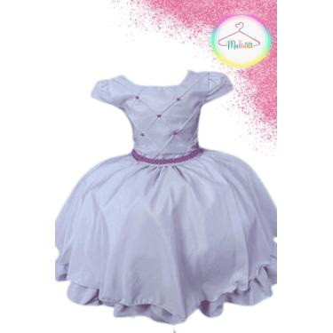 Imagem de Vestido Infantil Festa Nervura Pink 2