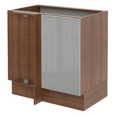 Imagem de Balcão de Canto com 1 Porta Cinza Lux Madesa