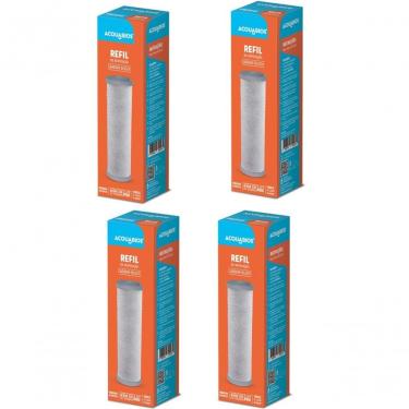 Imagem de Kit 04 Un Refil Acquabios Para Filtros Tipo Pou Acqua 230 Ou De 9.3/4\"