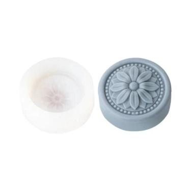 Imagem de Molde De Silicone Redondo 3D Para Sabão, Vela E Resina DIY, Presente A