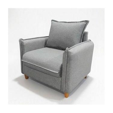 Imagem de Poltrona Córdoba Tecido Linho - MÓVEIS HÓRUS, Linho Cinza Claro