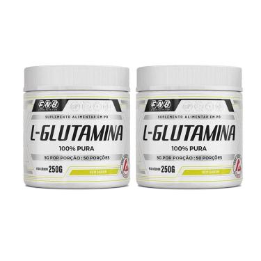 Imagem de Kit 2 L-Glutamina 100% Pura em pó Sem Sabor 2x250g FNB Sports Nutrition-Unissex