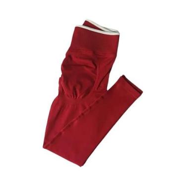 Imagem de Calças De Yoga Femininas De Cintura Alta Com Compressão Abdominal E Ef