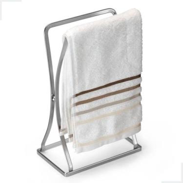 Imagem de Suporte Porta Toalha de Mão Duplo Bancada Pia Banheiro Lavabo Toalheir