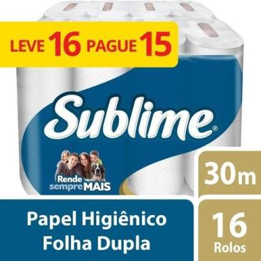 Imagem de Papel Higiênico Folha Dupla 30m Pacote Com 16 Unidades Subli - Sublime