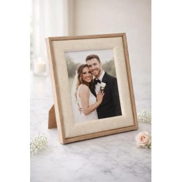 Imagem de 2 PORTA RETRATO Quadro 20 X 15 BEGE MDF LYOR Cor:Bege Lyor, Bege Lyor