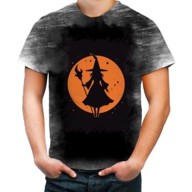 Imagem de Camiseta Desgaste Bruxa Halloween Laranja Festa 4 - Kasubeck Store®, B
