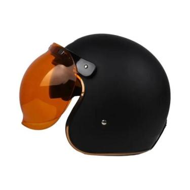 Imagem de Capacete De Motocicleta Vintage 3/4 Aberto Para Homens E Mulheres, Clá