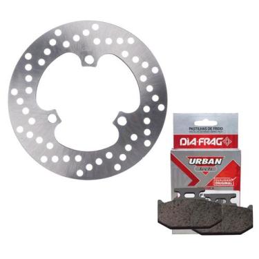 Imagem de Kit Disco de Freio Traseiro Yamaha Lander 250 2006-2024 e Pastilhas Di