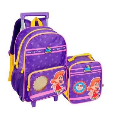 Imagem de Kit Mochila Rodinhas Roxo Três Palavrinhas Original 2026