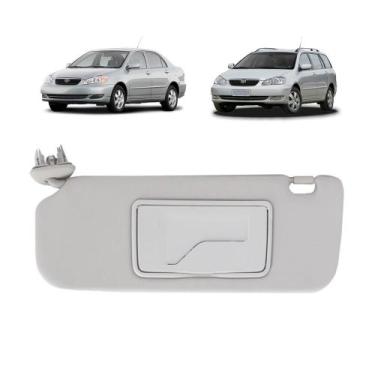 Imagem de Quebra Sol Cinza Com Espelho Toyota Corolla e Fielder 2002 a 2008 Lado
