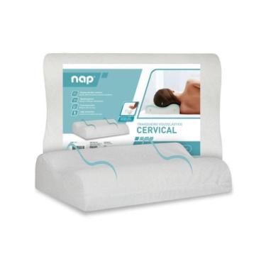 Imagem de Travesseiro Viscoelástico Comfort Cervical 48x68CM Ortopédico em Poliu