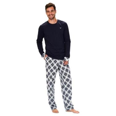 Imagem de Pijama Masculino Longo Malha c/ Bolso - 258144 - Podiun Sleepwear, GG,