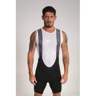 Imagem de Bretelle Masculino De Ciclismo Com Bolso Forro Italiano Teosport Alças