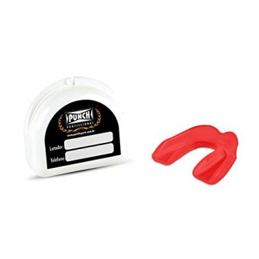 Imagem de Punch Protetor Bucal Simples - com Estojo Unissex Único Vermelho
