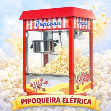 Imagem de Pipoqueira Elétrica Profissional 8oz Dampher ETPOP6AR Inox, 220V