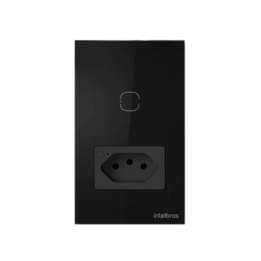 Imagem de Tomada com Interruptor inteligente Wi-Fi Touch Preto ETW 1011 Intelbra