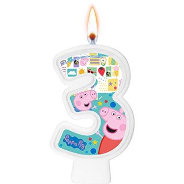 Imagem de VELA NUMERAL PEPPA PIG CLASSICA NUMERO 3 01 un.