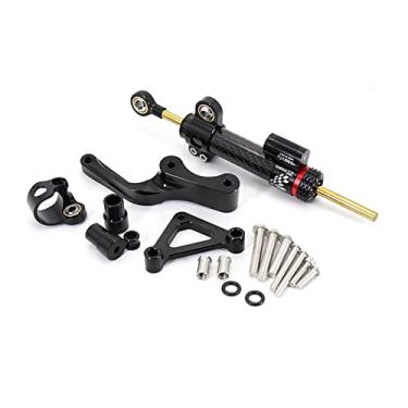 Imagem de KAAGGF Kit de suporte de montagem estabilizador de amortecedor de direção modificado para motocicleta Ducati Monster 696 2008-up (cor: A4)