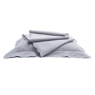 Imagem de Colcha Piquet Casal Tognato Capela 100% Algodão Cinza