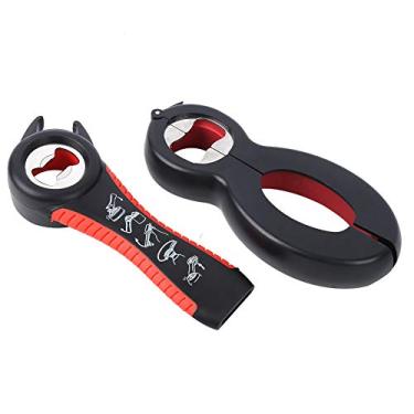 Imagem de Abridor de potes, abridor de garrafas abridor de garrafas compacto de aço inoxidável multifuncional ergonômico para abrir cerveja vinho, latas para festa de cozinha familiar