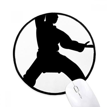 Imagem de DIYthinker China Arte Marcial Shaolin Kung Fu Padrão Mouse Pad Desktop Escritório Tapete Redondo para Computador
