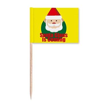 Imagem de Presente de Papai Noel Feliz Art Deco Presente Moda Palito de Dentes Marcadores Decoração de Festa