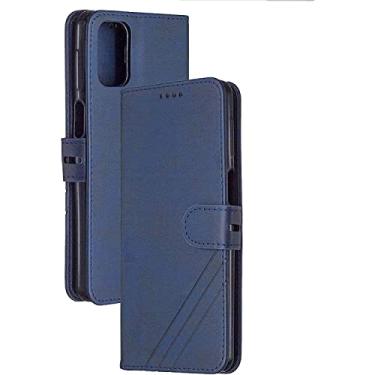 Imagem de KANUZ Capa carteira para iPhone 13/13 Mini/13 Pro/13 Pro Max, função premium à prova de choque carteira de couro flip capa protetora TPU com slots de cartão suporte (cor: azul, tamanho: 13pro max 6,7 polegadas)
