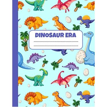Imagem de Dinosaur Era Primary Composition Notebook: Grades K-2 School Exercise Book | 100 Story Pages - Blue (Kids Jurassic Composition Notebooks)