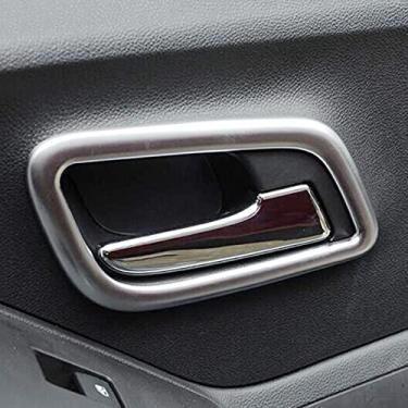 Imagem de JIERS Acabamento em bastão de carro ABS cromado maçaneta interna da tigela moldura do painel, para Chevrolet Trax 2014-2016