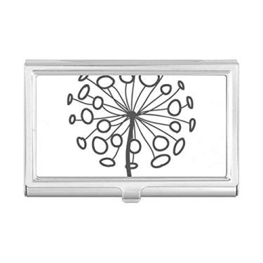 Imagem de Porta-cartões de visita com dente-de-leão e plantas ornamentais