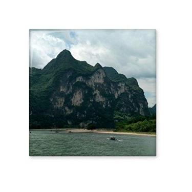 Imagem de Fotografia de montanhas e rios, azulejo de cerâmica, brilhante, banheiro, cozinha, parede