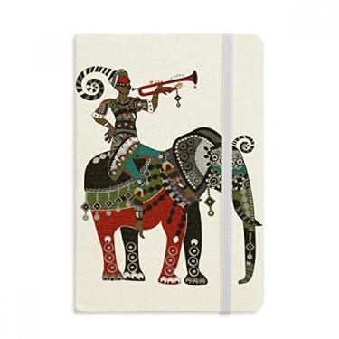 Imagem de Elefante Trekking China Minoria Curativo Tecido Capa Rígida Diário Clássico Diário A5