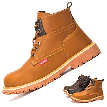 Imagem de Botas masculinas e femininas SafeByAlex com biqueira de aço, 618 - Amarelo, 11.5 Women/9.5 Men
