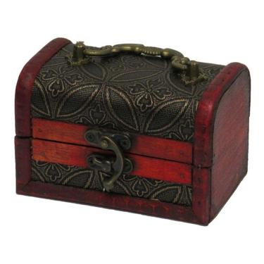 Imagem de Bau Porta Treco Guarda Joia Caixa Organizadora Brinco Colar