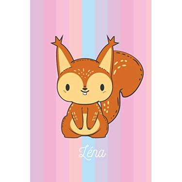 Imagem de Léna: Ecureuil: Personalisé Carnet De Notes Cadeau Ligné Pour Les Filles Et Étudiantes