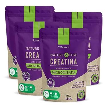 Imagem de Creatina Pura 2kg Monohidratada Micronizada à 180 mícrons. 101% de Pureza em Laudo. Livre de Metais Pesados (04 Sachês - 02 Quilos)