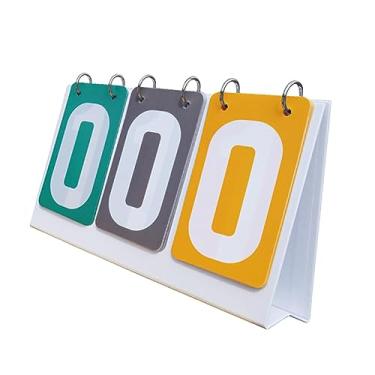 Imagem de #N/a Placar de topo de mesa, placar de flipper de marcador de pontuação para esportes de badminton de tênis de basquete (3 dígitos)