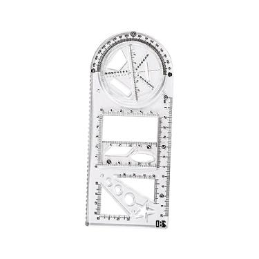 Imagem de Generic Régua geométrica artesanato desenho réguas transparente desenho geométrico régua portátil modelo de aprendizagem de matemática para artistas de ensino, Estilize um