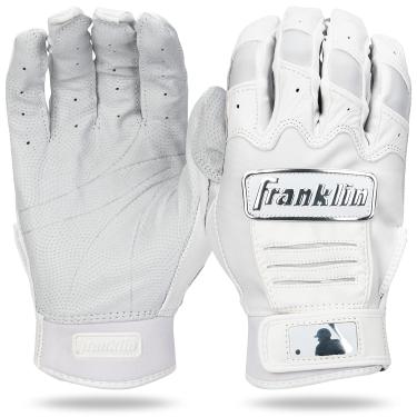 Imagem de Franklin Sports Luvas de beisebol MLB CFX Pro - Branco cromado - Adulto XX-Grande