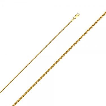 Imagem de Corrente redonda de ouro 14K 1,4 mm - Comprimento: 45,72 cm, Phoebe dourado