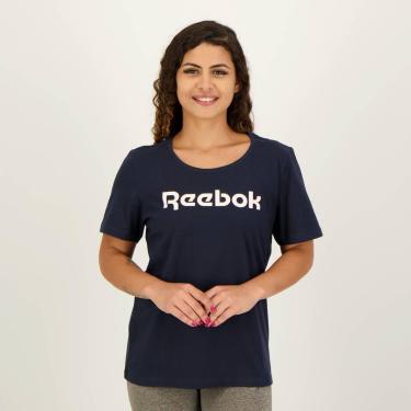 Imagem de Camiseta Reebok Big Logo Linear Feminina Marinho-Feminino