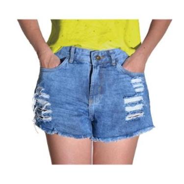Imagem de Short Feminino Mom Desfiado-Feminino
