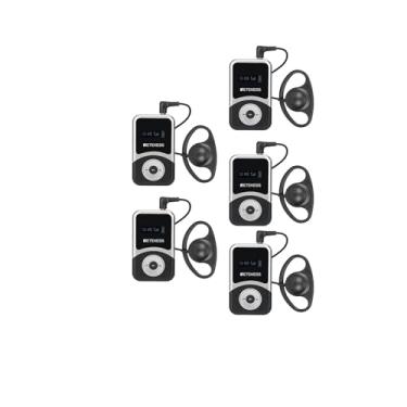 Imagem de Retekess Receptores de sistema de guia turístico sem fio T130S (2ª geração T130), fones de ouvido para guia turístico, 100 m, 20H, equipamento de tradução para quadra (5 receptores)