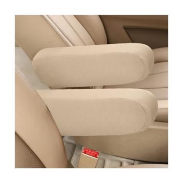 Imagem de Dickno 2 peças capas de apoio de braço de assento dianteiro de carro, protetores de braço de assento automático de tecido elástico, substituição universal da capa do apoio de braço do banco dianteiro,
