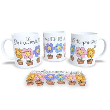 Imagem de Canecas de Porcelana Personalizadas Sonho e Flor (Mod.1)